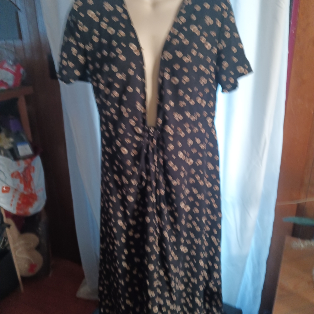 Floral Black Dress